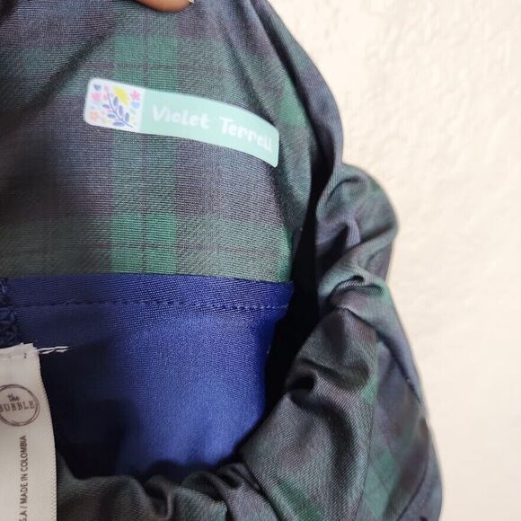 The Bubble Skirt Short Girls XL Green Blue Plaid Ruffle Pull-On Layered - Picture 6 of 7